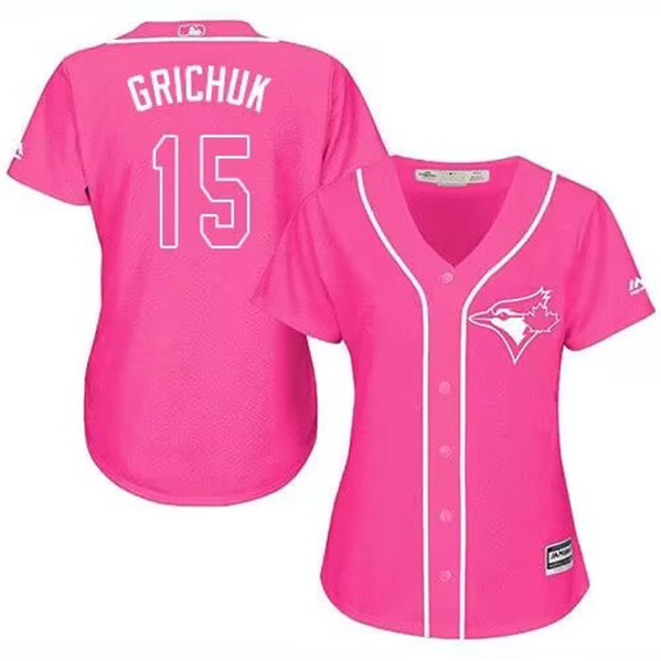 Toronto Blue Jays #15 Randal Grichuk Pink Fashion Limited Stitched Jersey - Zenithce