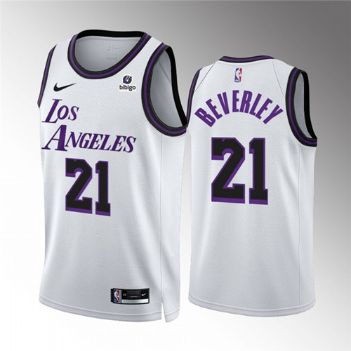 Los Angeles Lakers #21 Patrick Beverley White City Edition Stitched Jersey - Zenithce