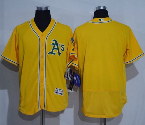 Athletics Blank Gold Flexbase Authentic Collection Stitched Jersey - Zenithce