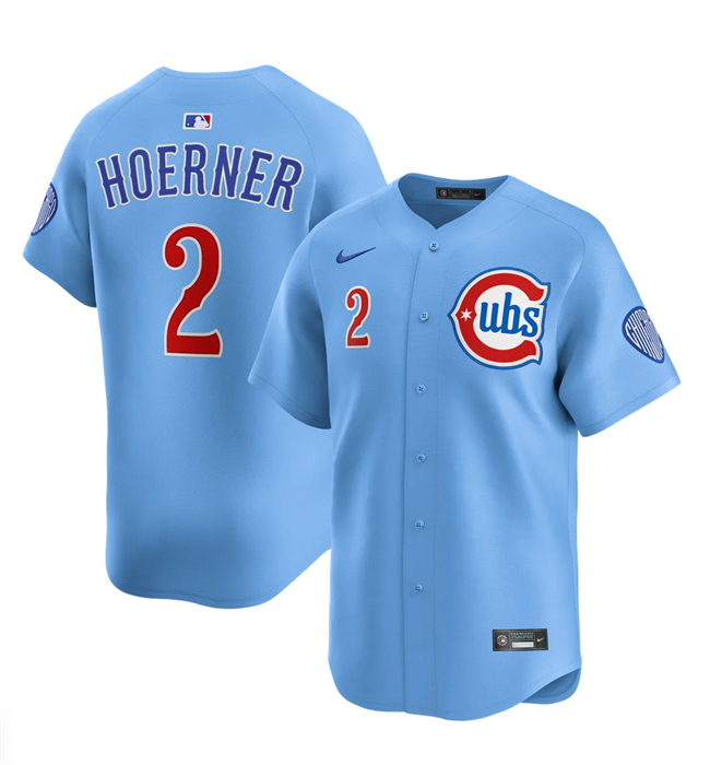 Chicago Cubs #2 Nico Hoerner Blue 2024 25 2nd Alternate Limited Stitched Jersey - Zenithce