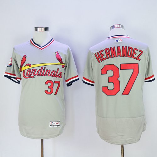 Cardinals #37 Keith Hernandez Grey Flexbase Authentic Collection Cooperstown Stitched Jersey - Zenithce