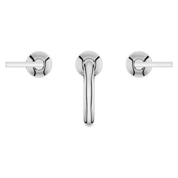 Pfister Vedra 8 in. Widespread Double Handle High Arc Bathroom Faucet with Drain Kit Included - Zenithce