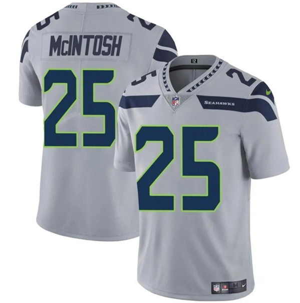 Seattle Seahawks #25 Kenny McIntosh Gray Vapor Limited Stitched Jersey - Zenithce