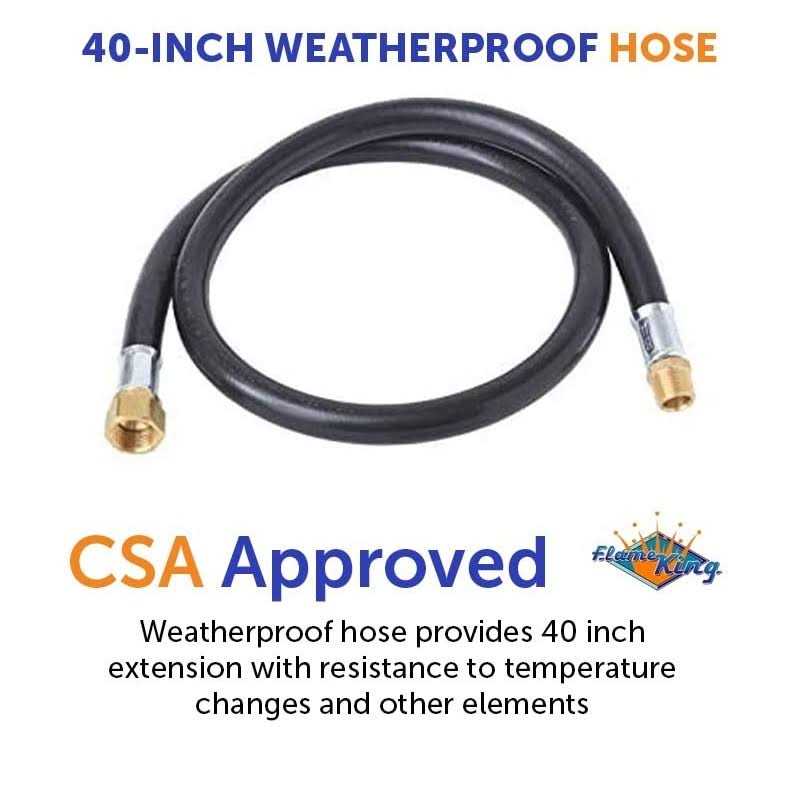 Flame King Steel Braided Hose With Regulator - Zenithce