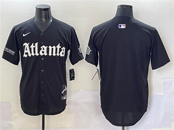 Atlanta Braves Blank Black Gothic South x Outkast Edition Vapor Limited Stitched Jersey - Zenithce