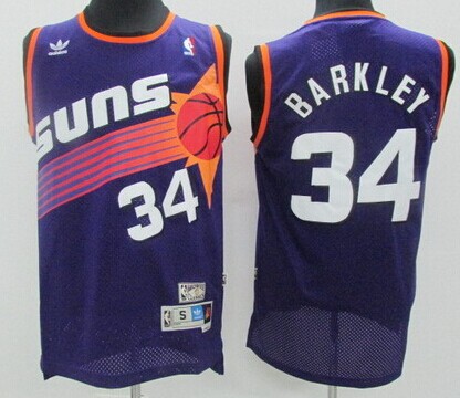 Phoenix Suns #34 Charles Barkley Purple Swingman Throwback Jersey - Zenithce