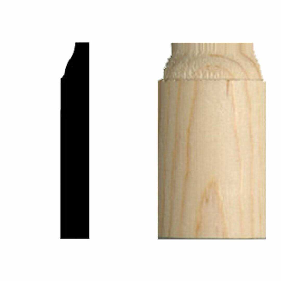 HOUSE OF FARA 3/4 in. x 8 ft. MDF Fluted Door Casing Moulding Set - Zenithce