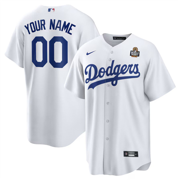 Los Angeles Dodgers Custom White 2024 World Series Cool Base Stitched Jersey - Zenithce
