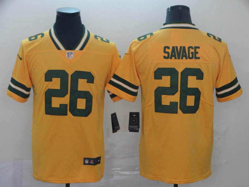 Green Bay Packers #26 Darnell Savage Gold Inverted Legend Stitched Jersey - Zenithce