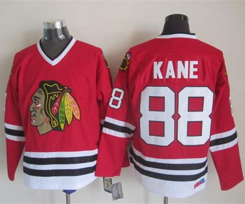 Blackhawks #88 Patrick Kane Red CCM Throwback Stitched Jersey - Zenithce