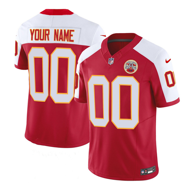Kansas City Chiefs Custom Red White 2023 F.U.S.E. Vapor Untouchable Limited Stitched Jersey - Zenithce
