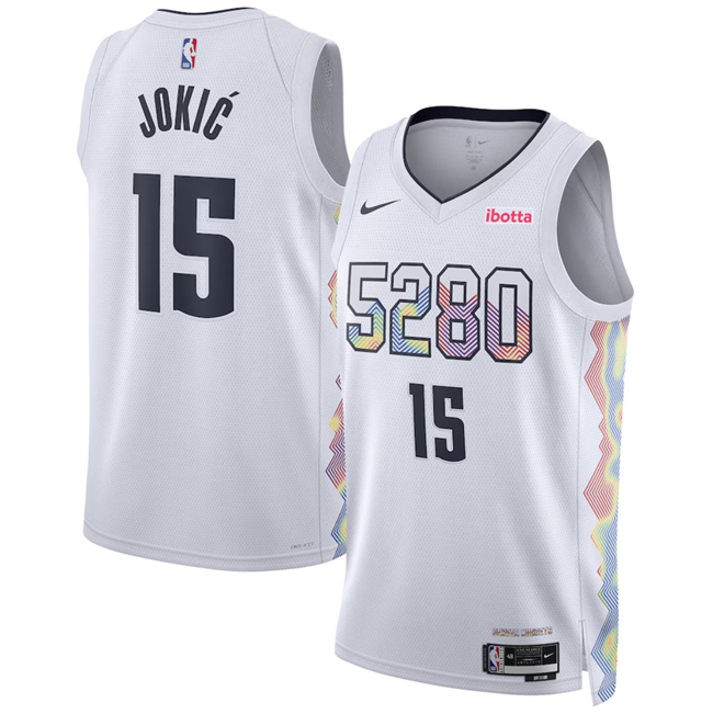 Denver Nuggets #15 Nikola Jokic White 2024-25 City Edition Stitched Jersey - Zenithce