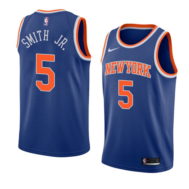 Knicks #5 Dennis Smith Jr.NBA Swingman Blue Icon Edition Jersey - Zenithce