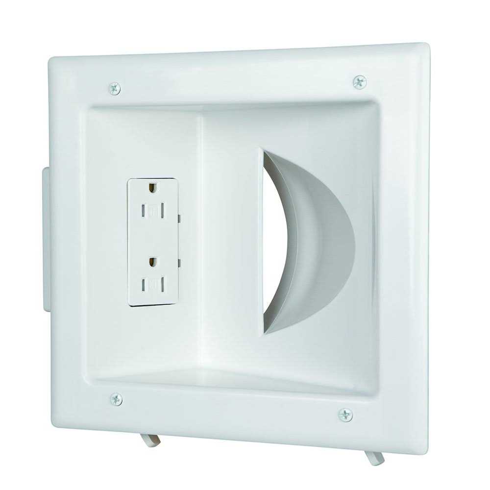 DataComm Electronics 45-8011-1P Connected Media Box with Power Receptacle - Zenithce