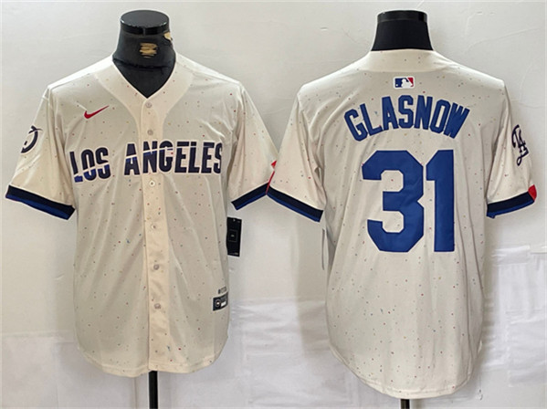 Brooklyn Dodgers #31 Tyler Glasnow Cream Stitched Jersey - Zenithce