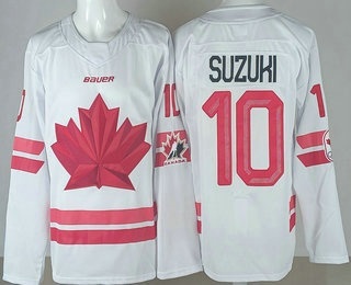 Canada #10 Nick Suzuki White 2026 Olympics Authentic Jersey - Zenithce