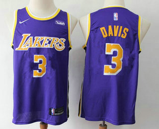 Los Angeles Lakers #3 Anthony Davis 2019 Purple Swingman Wish Stitched Jersey - Zenithce