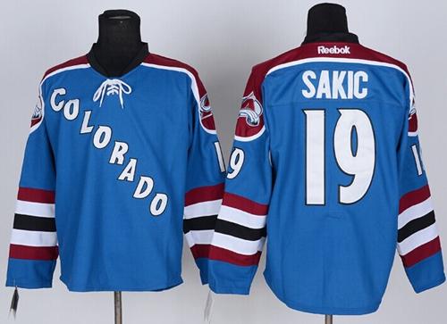 Avalanche #19 Joe Sakic Stitched Blue Third Jersey - Zenithce