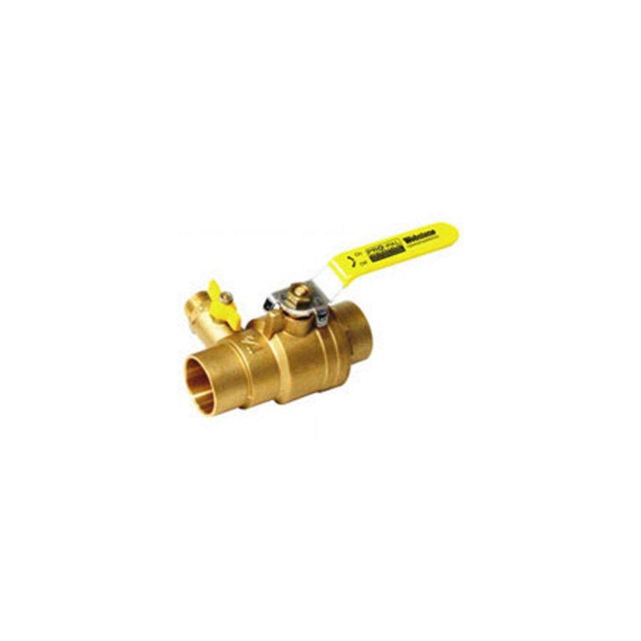 Webstone 80613W 3/4 Press Ball Valve w/ Drain & Reversible Handle - Zenithce