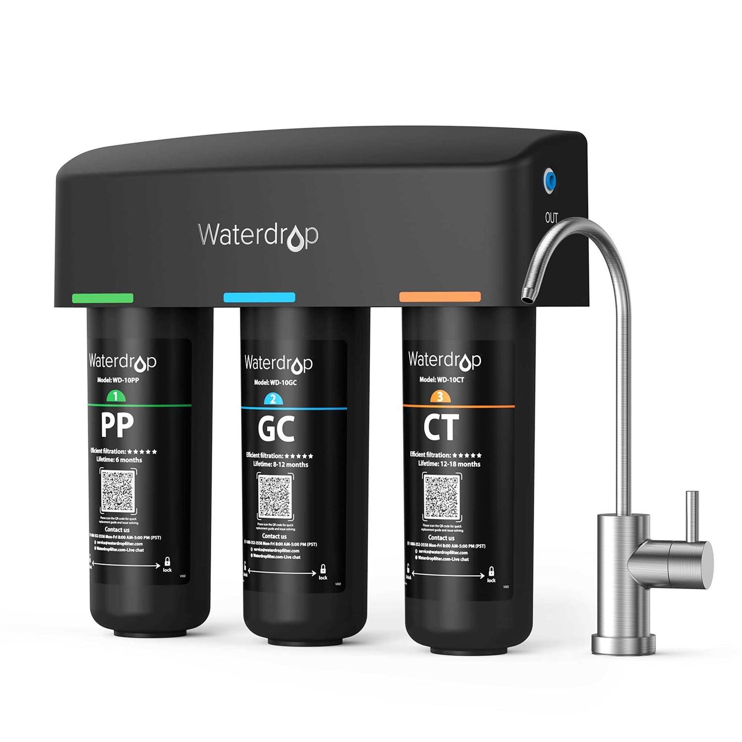 Waterdrop TSA 3-stage Under Sink Water Filter System Under Sink Water Filtration System - Zenithce