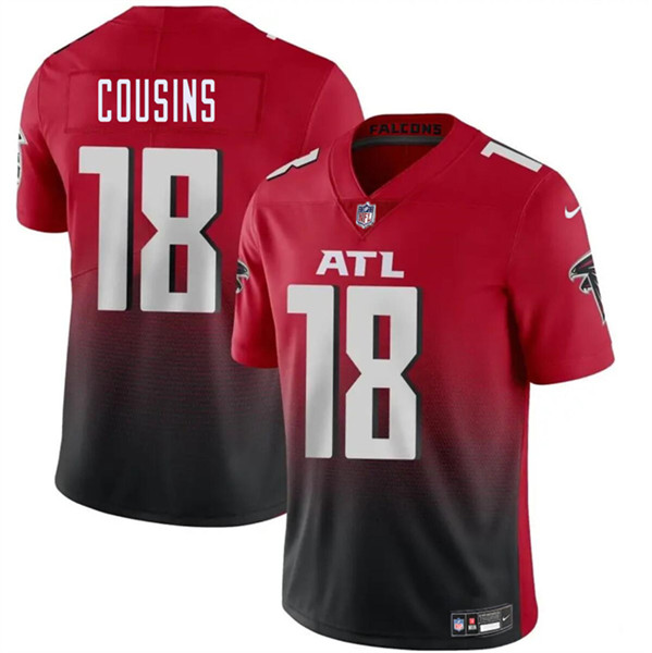 Atlanta Falcons #18 Kirk Cousins Red Black Vapor Untouchable Limited Stitched Jersey - Zenithce
