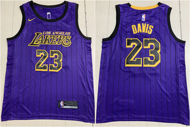 Lakers 23 Anthony Davis Purple City Edition Swingman Jersey - Zenithce