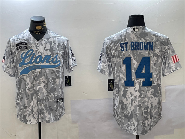 Detroit Lions Blank 2024 Arctic Camo Salute To Service Stitched Jersey - Zenithce