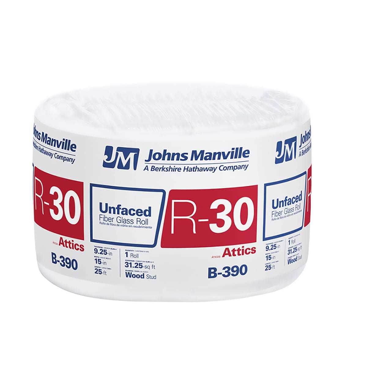 Johns Manville R-30 Attic 58.66-sq ft Kraft Faced Fiberglass Batt Insulation Individual Pack | K1242 - Zenithce