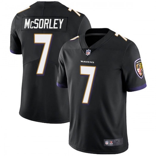 Baltimore Ravens #7 Trace McSorley Black Vapor Untouchable Limited Jersey - Zenithce