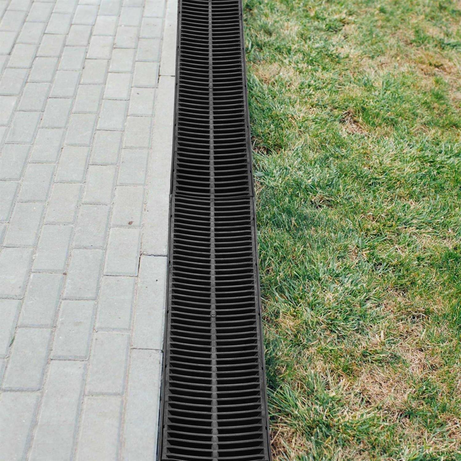 VEVOR Trench Drain System 3.1 Channel Drain Drainage Trench PSLGM100456SVQGGJV0 - Zenithce