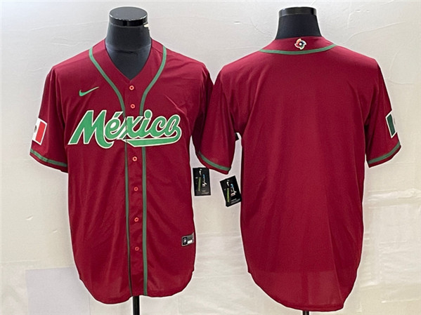 Mexico Blank Red 2023 World Classic Stitched Jersey - Zenithce