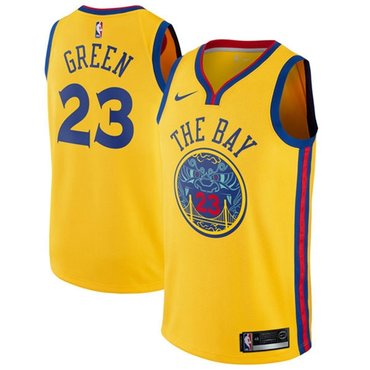 Golden State Warriors #23 Draymond Green Gold Swingman City Edition Jersey - Zenithce