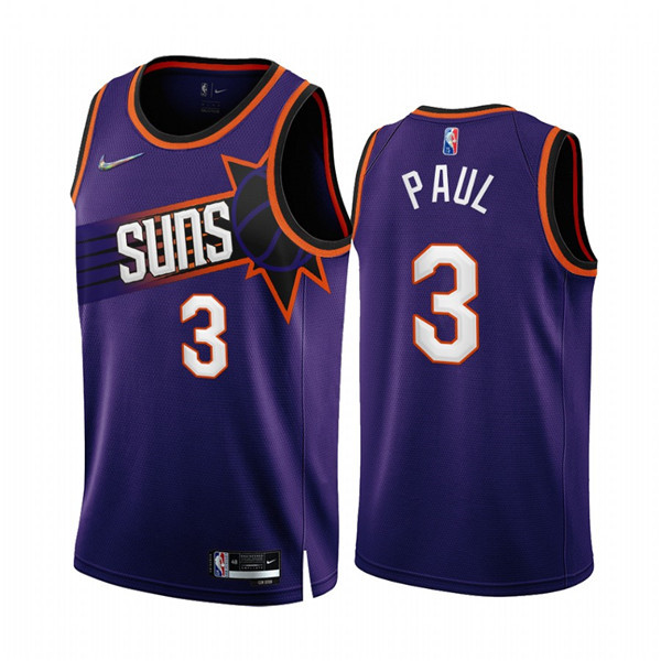 Phoenix Suns #3 Chris Paul 2022-23 Purple 75th Anniversary Icon Edition Stitched Jersey - Zenithce