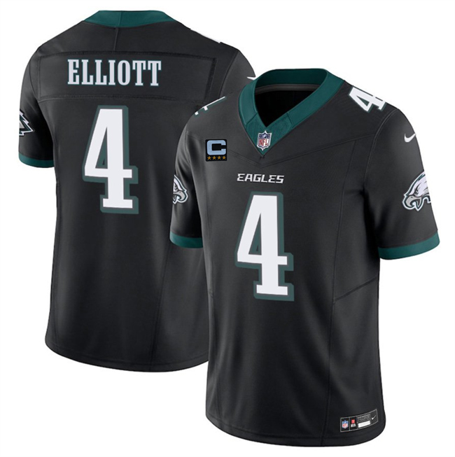 Philadelphia Eagles #4 Jake Elliott Black 2025 F.U.S.E. With 4-Star C Patch Vapor Untouchable Limited Throwback Stitched Jersey - Zenithce