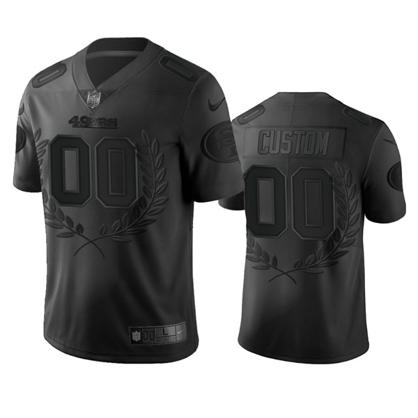 San Francisco 49ers Customized Black MVP Platinum Stitched Jersey - Zenithce
