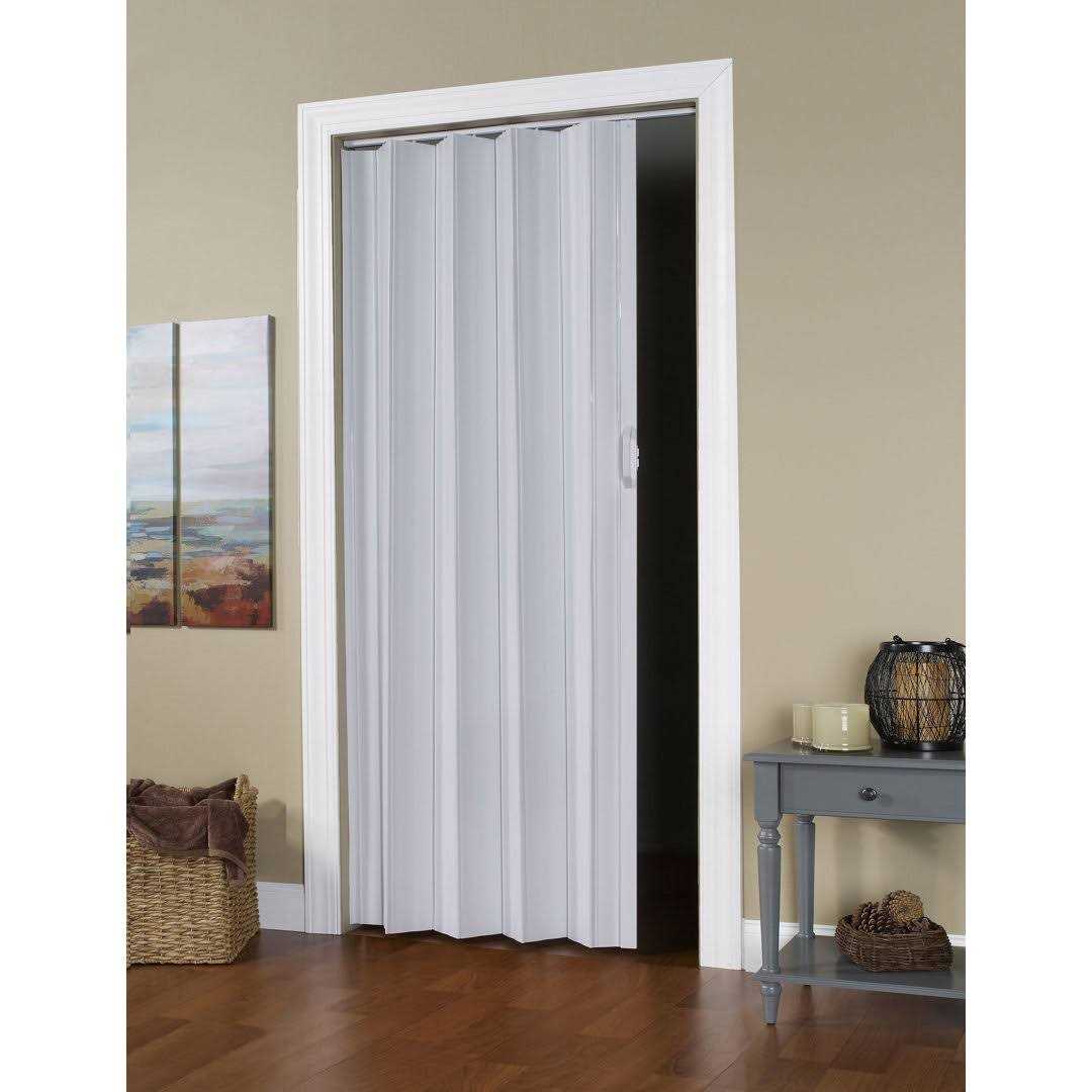 Spectrum Via 48 in. x 80 in. White Mist Vinyl Accordion Door with Hardware VS4880M - Zenithce