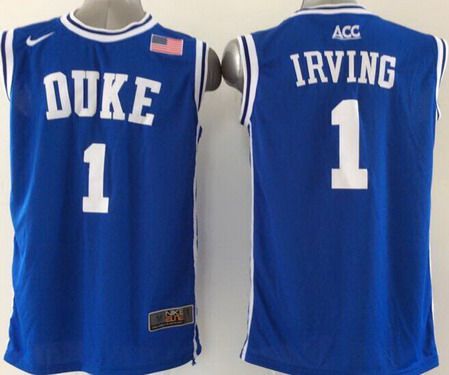 Duke Blue Devils #1 Kyrie Irving 2015 Blue Round Collar Jersey - Zenithce