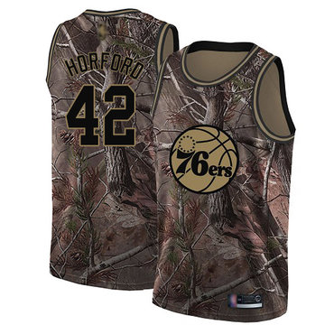 76ers #42 Al Horford Camo Swingman Realtree Collection Jersey - Zenithce
