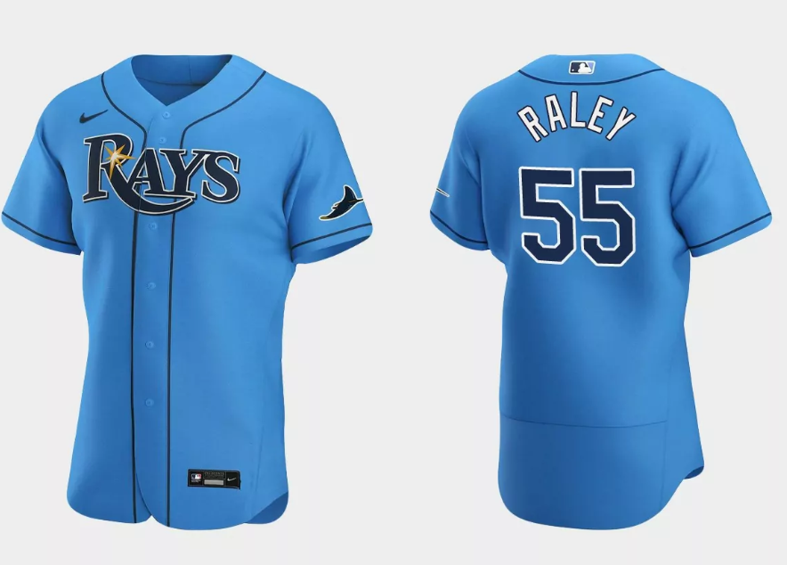 Tampa Bay Rays #55 Luke Raley Light Blue Flex Base Stitched Jersey - Zenithce