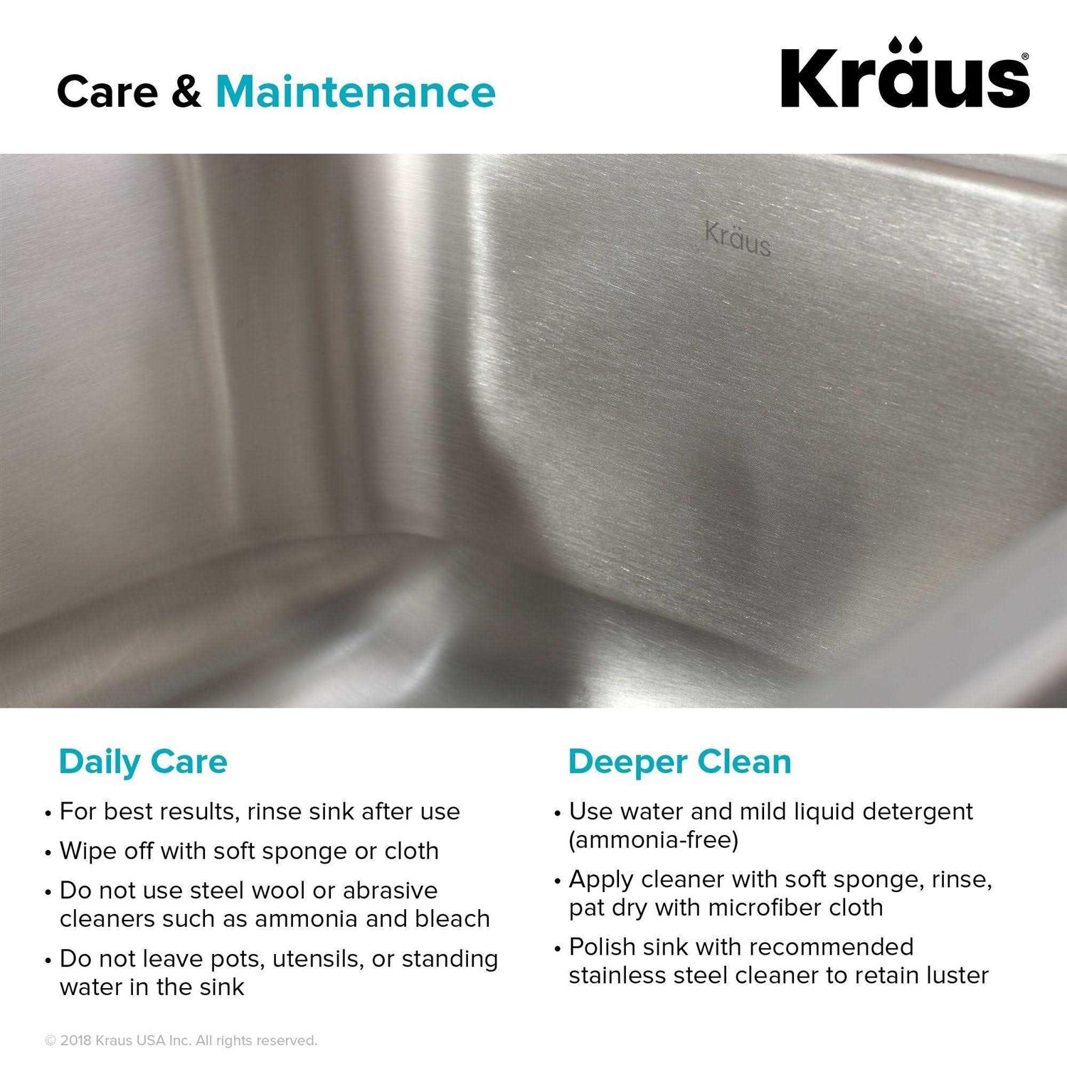 Kraus KBU24E Outlast MicroShield Scratch-Resist Stainless Steel Undermount 60/40 Double Bowl Sink - Zenithce