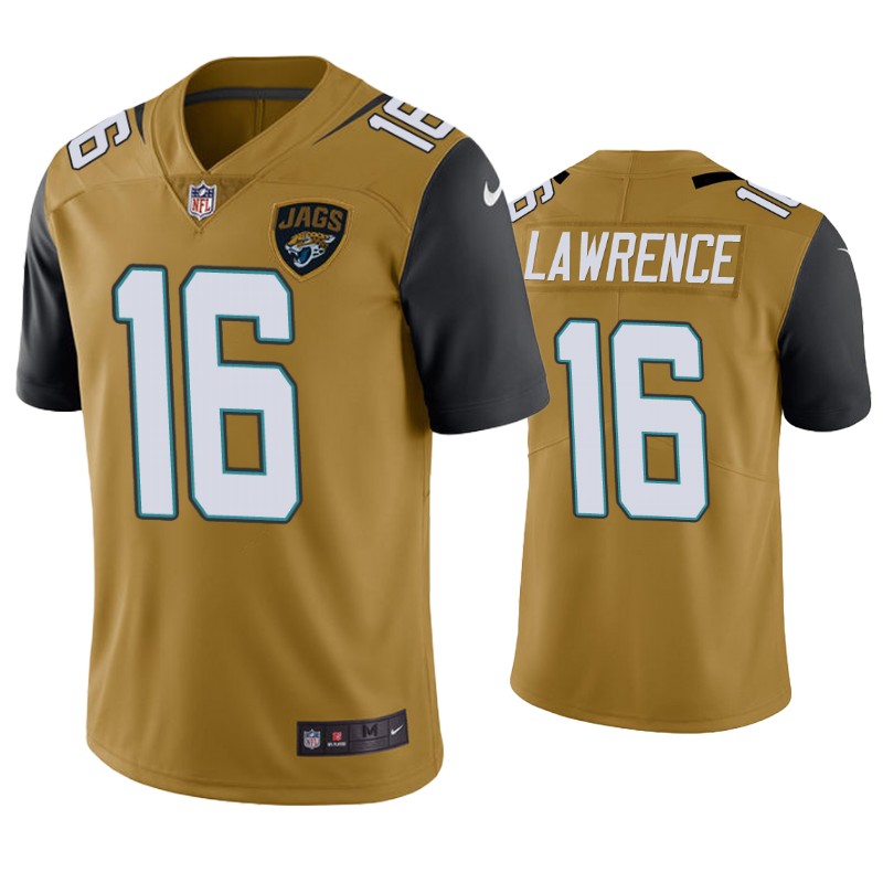 Jacksonville Jaguars #16 Trevor Lawrence Yellow Color Rush Stitched Jersey - Zenithce