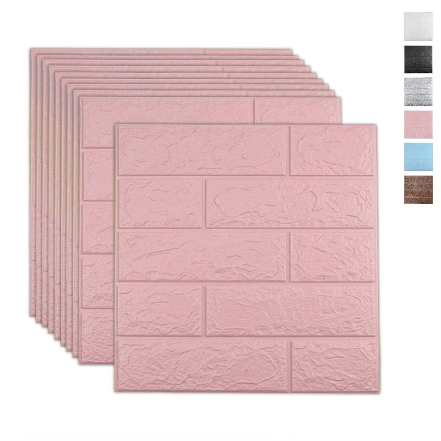 Sodeno 3D Wall Panels Coverage Printable Wallpaper Sticker with Self-Adhesive Waterproof Brick PE Foam Wall Panels Peel - Zenithce