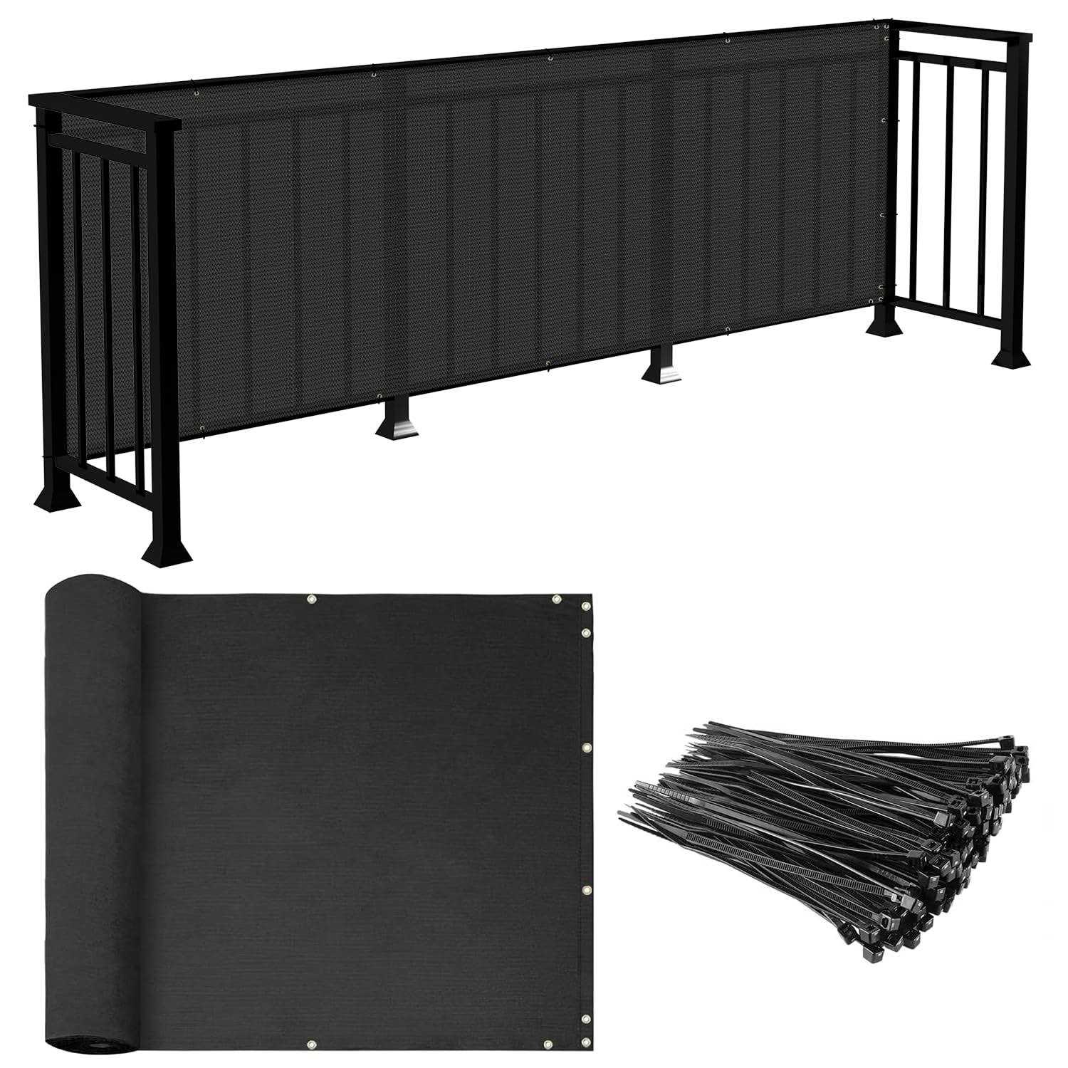 E&k Balcony Privacy Screen for Deck Yard Patio Pool 3×12 Privacy Fence Screen Porch Yard Backyard Railings Chain Link Fence Dog fencing Privacy Sc - Zenithce