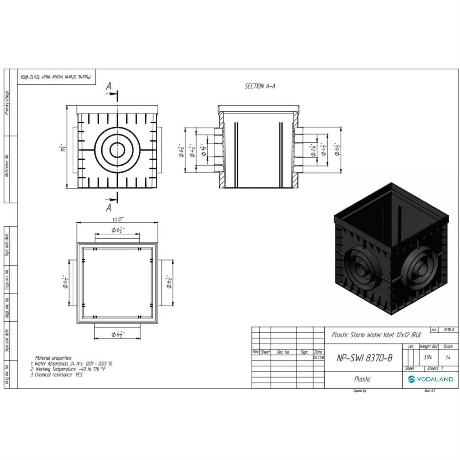 Vodaland – 8 inch ADA Cast Iron Grate - Zenithce