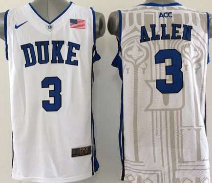 Duke Blue Devils #3 Grayson Allen White Jersey - Zenithce