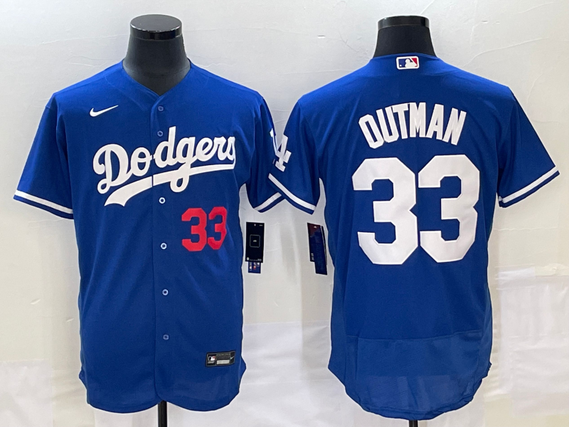 Los Angeles Dodgers #33 James Outman Blue Flex Base Stitched Jersey - Zenithce