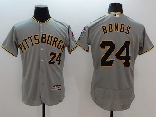 Pirates #24 Barry Bonds Grey Flexbase Authentic Collection Stitched Jersey - Zenithce