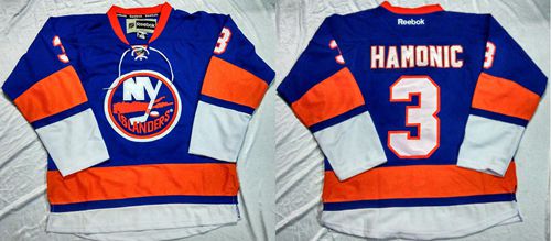 Islanders #3 Travis Hamonic Baby Blue Home Stitched Jersey - Zenithce