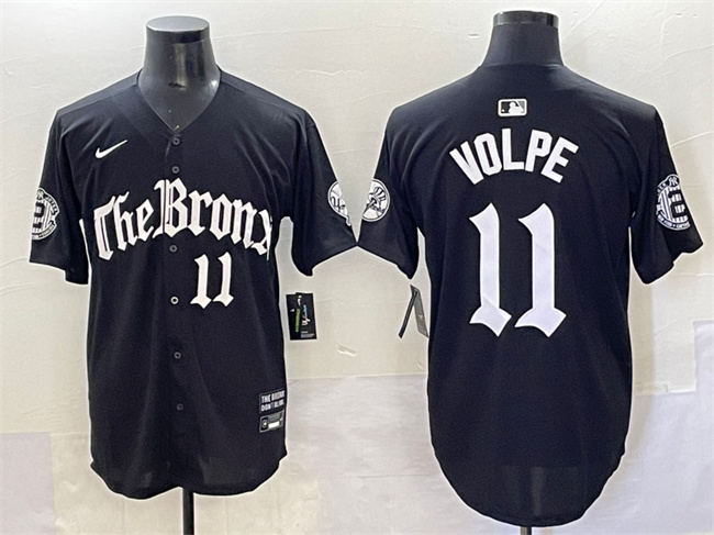 New York Yankees #11 Anthony Volpe Black 'Gothic Legacy Edition' Vapor Premier Limited Stitched Jersey - Zenithce