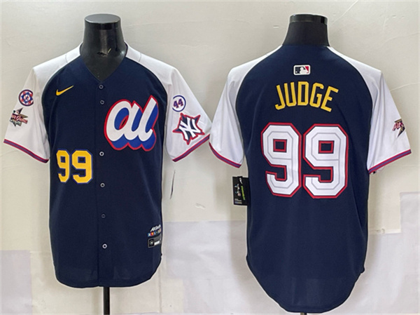 American League #99 Aaron Judge Navy Alternate 2025 All-Star With Patch Edition Limited Stitched Jersey - Zenithce